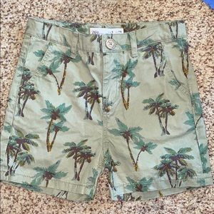 Palm leaf shorts zara